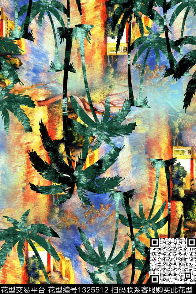 热带华亿平台春夏华亿平台热带假期数码印花华亿平台下载（图片编号: 1325512） - 瓦栏（Walan）