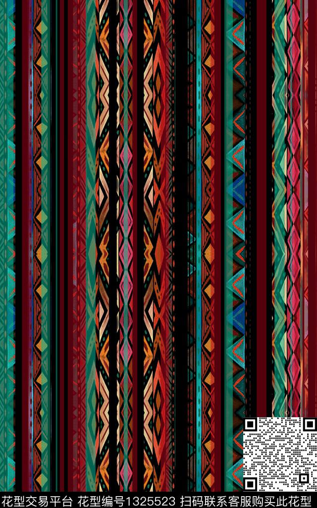 雕印华亿平台条纹中老年数码印花华亿平台下载（图片编号: 1325523） - 瓦栏（Walan）