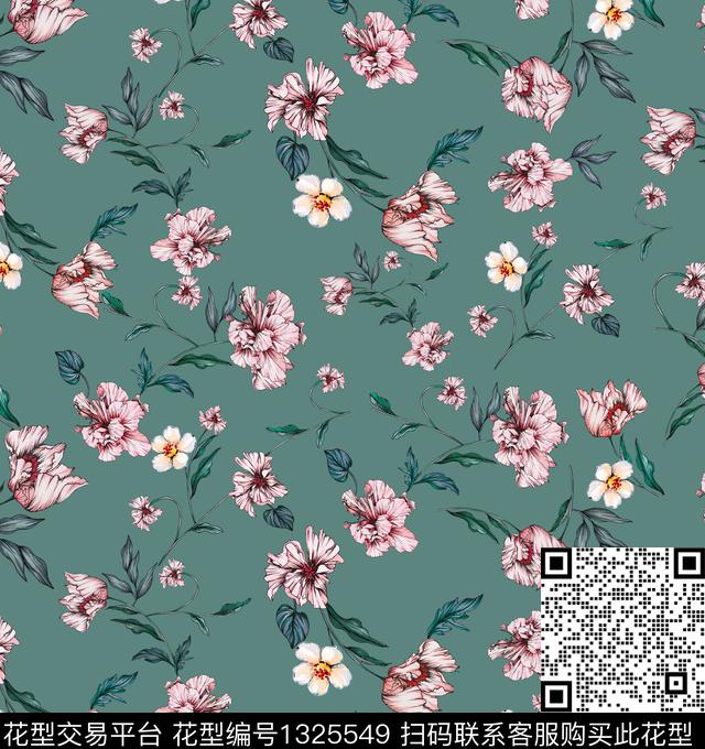 连衣裙少女传统印花华亿平台下载（图片编号: 1325549） - 瓦栏（Walan）