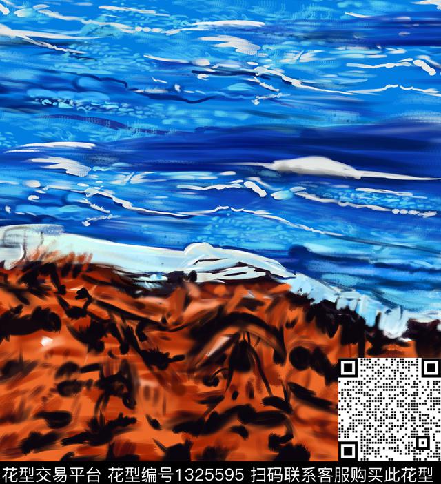 男装定位花抽象欧美数码印花华亿平台下载（图片编号: 1325595） - 瓦栏（Walan）