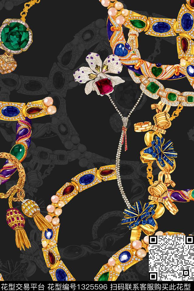 珠宝宝石大牌风数码印花华亿平台下载（图片编号: 1325596） - 瓦栏（Walan）
