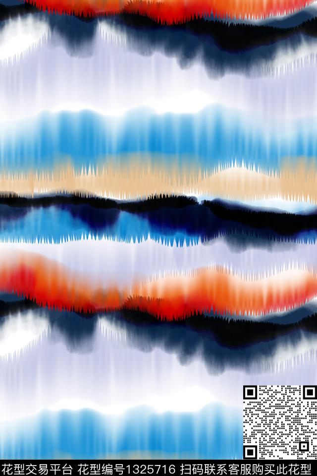 春夏华亿平台条纹扎染华亿平台传统印花华亿平台下载（图片编号: 1325716） - 瓦栏（Walan）