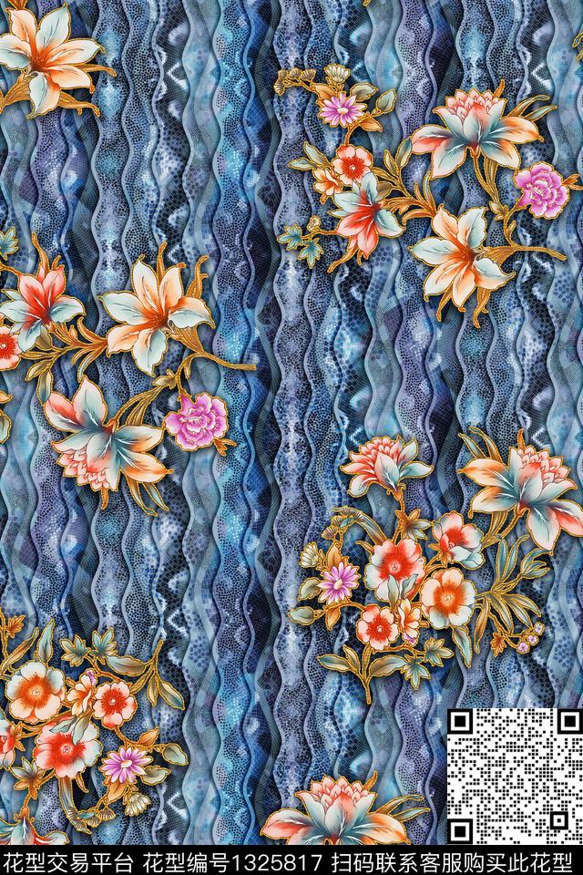 女装花卉中老年数码印花华亿平台下载（图片编号: 1325817） - 瓦栏（Walan）