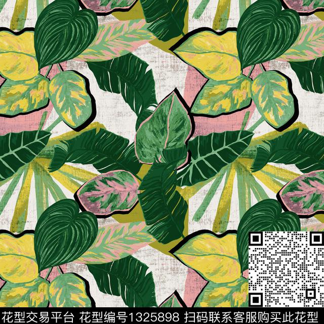 大牌风热带华亿平台朦胧花卉传统印花华亿平台下载（图片编号: 1325898） - 瓦栏（Walan）