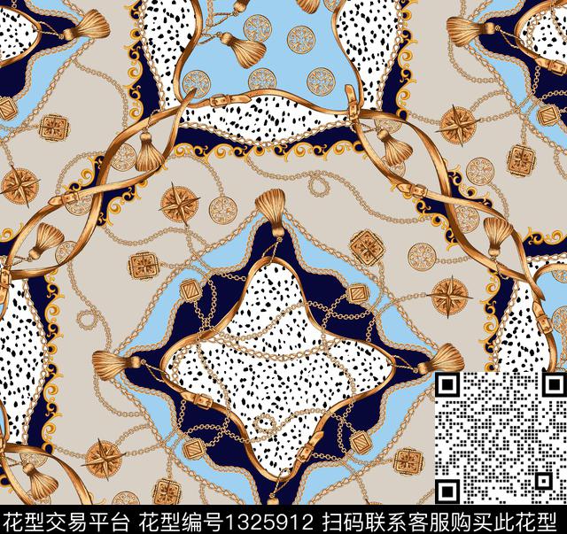 宫廷风抽象男装大牌风传统印花华亿平台下载（图片编号: 1325912） - 瓦栏（Walan）