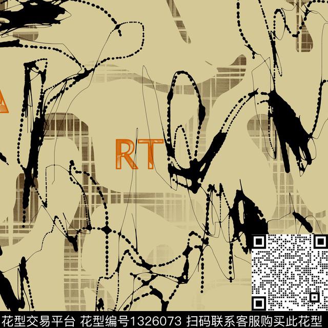 纸印花线条画几何传统印花华亿平台下载（图片编号: 1326073） - 瓦栏（Walan）