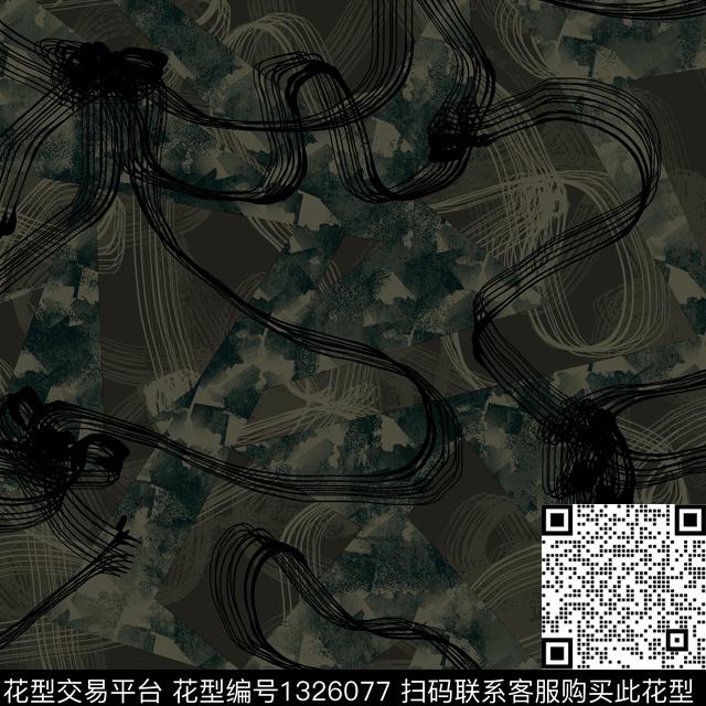 纸印花线条画几何传统印花华亿平台下载（图片编号: 1326077） - 瓦栏（Walan）