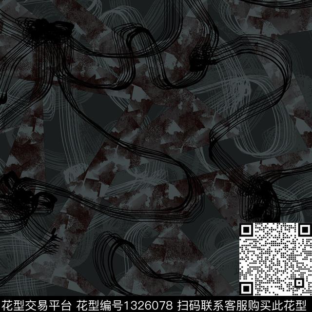 纸印花线条画几何传统印花华亿平台下载（图片编号: 1326078） - 瓦栏（Walan）