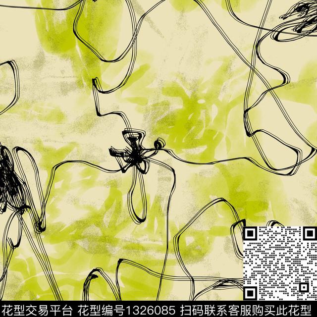 纸印花线条画几何传统印花华亿平台下载（图片编号: 1326085） - 瓦栏（Walan）