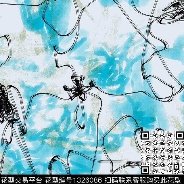 纸印花线条画几何传统印花华亿平台下载（图片编号: 1326086） - 瓦栏（Walan）