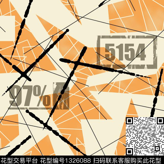 纸印花线条画几何传统印花华亿平台下载（图片编号: 1326088） - 瓦栏（Walan）