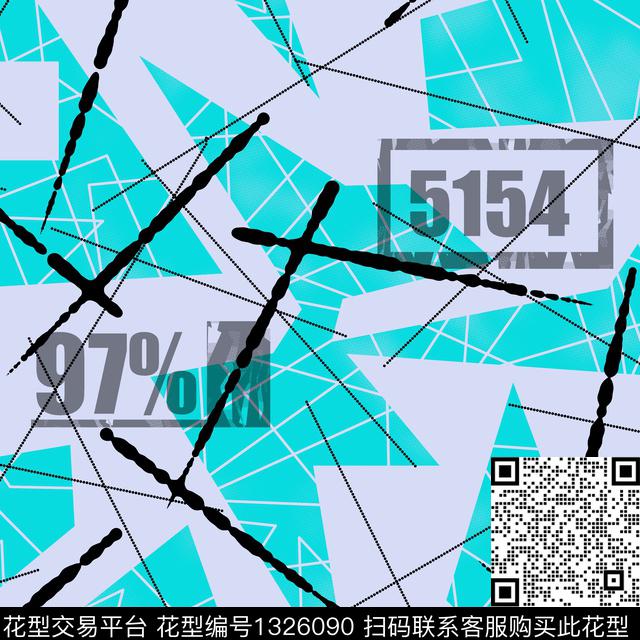 纸印花线条画几何传统印花华亿平台下载（图片编号: 1326090） - 瓦栏（Walan）