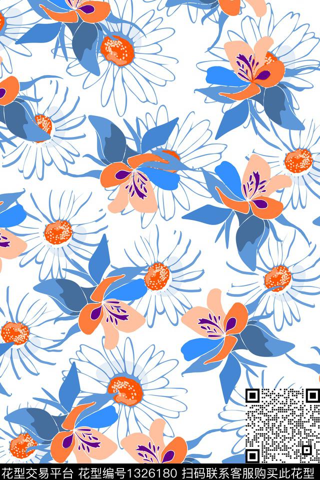 女装花卉小碎花数码印花华亿平台下载（图片编号: 1326180） - 瓦栏（Walan）