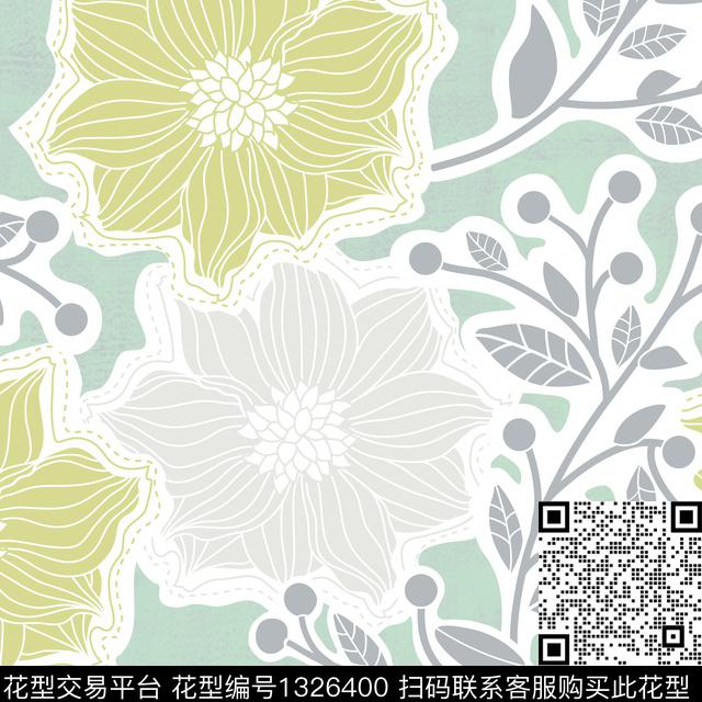 植物印花传统华亿平台传统印花华亿平台下载（图片编号: 1326400） - 瓦栏（Walan）