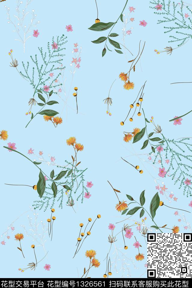 数码华亿平台几何小碎花数码印花华亿平台下载（图片编号: 1326561） - 瓦栏（Walan）