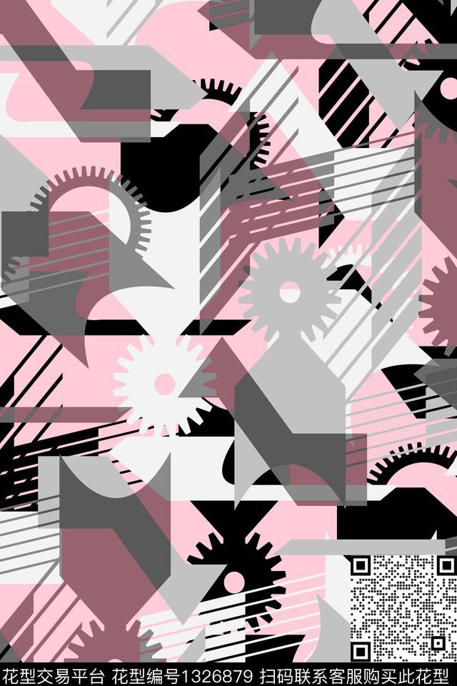 抽象男装户外家居服传统印花华亿平台下载（图片编号: 1326879） - 瓦栏（Walan）