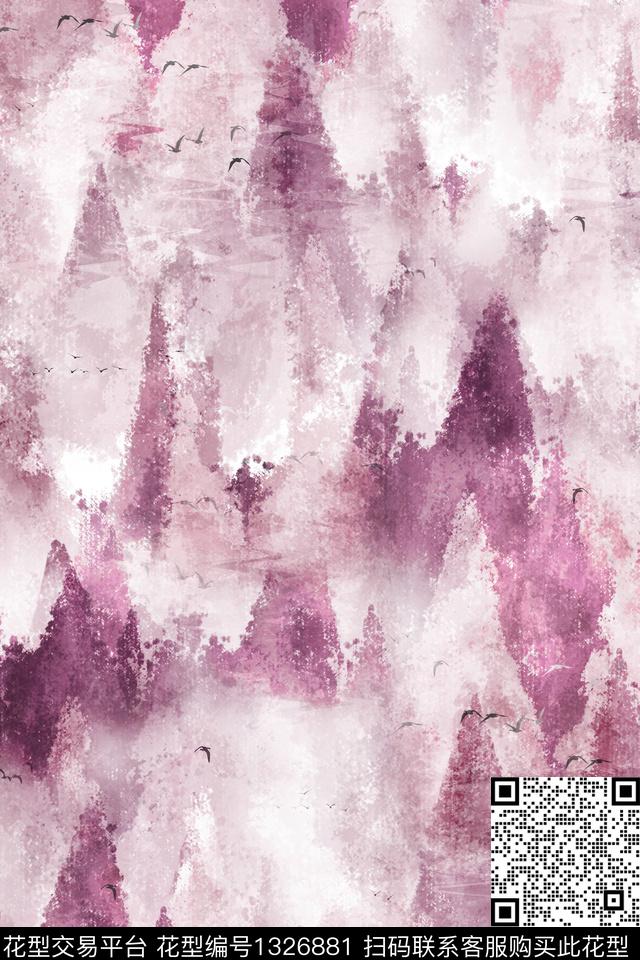 肌理山香云纱数码印花华亿平台下载（图片编号: 1326881） - 瓦栏（Walan）