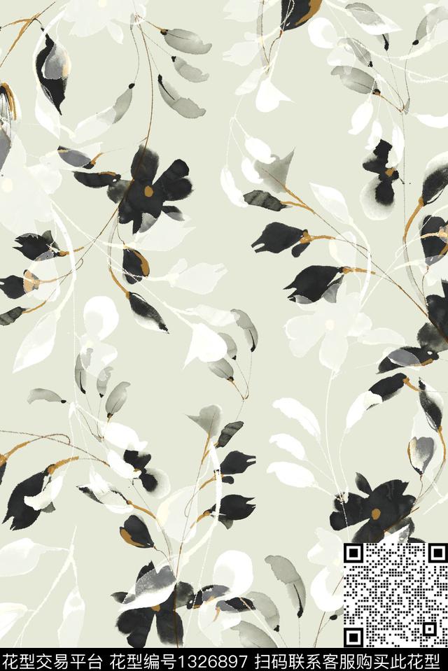 春夏华亿平台大牌风小清新数码印花华亿平台下载（图片编号: 1326897） - 瓦栏（Walan）