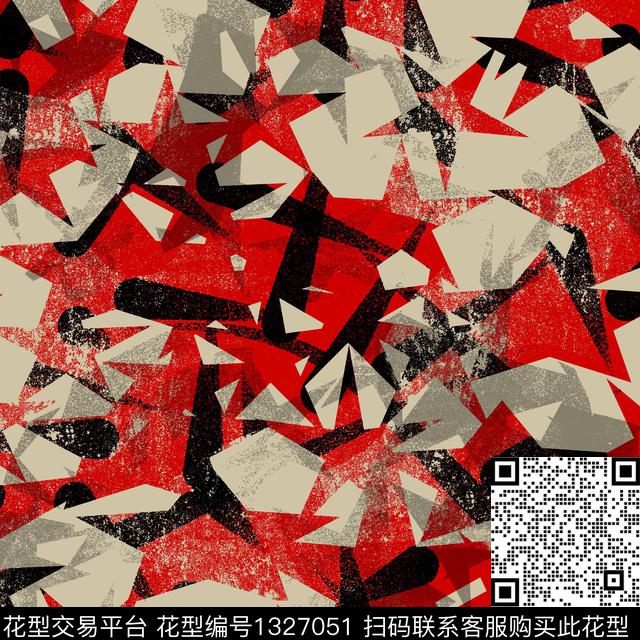 纸印花几何男装传统印花华亿平台下载（图片编号: 1327051） - 瓦栏（Walan）