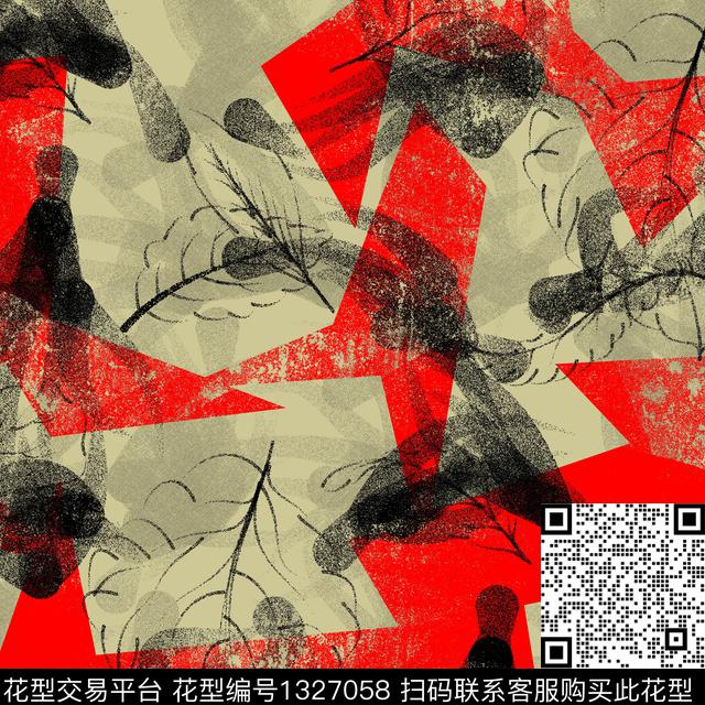 纸印花几何男装传统印花华亿平台下载（图片编号: 1327058） - 瓦栏（Walan）