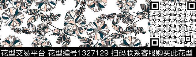 扎染华亿平台花卉春夏华亿平台传统印花华亿平台下载（图片编号: 1327129） - 瓦栏（Walan）