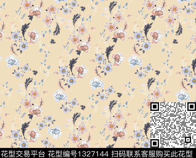 扎染华亿平台花卉春夏华亿平台传统印花华亿平台下载（图片编号: 1327144） - 瓦栏（Walan）