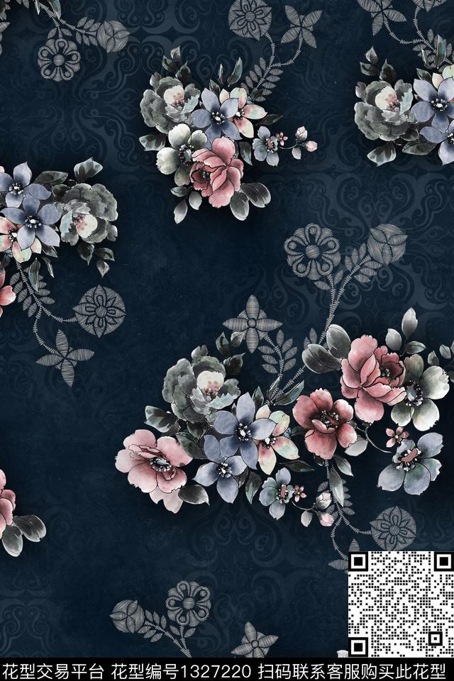 香云纱真丝中老年数码印花华亿平台下载（图片编号: 1327220） - 瓦栏（Walan）