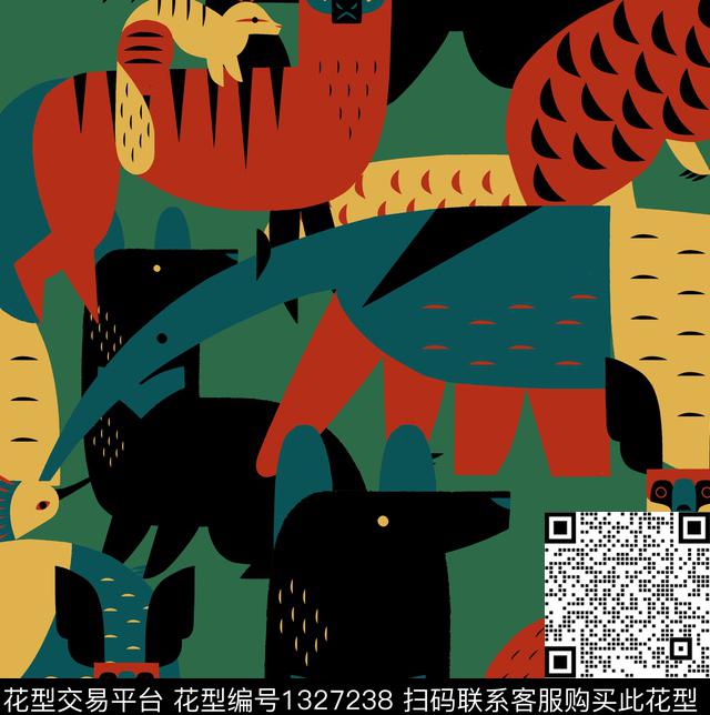 手飞船几何数码印花华亿平台下载（图片编号: 1327238） - 瓦栏（Walan）