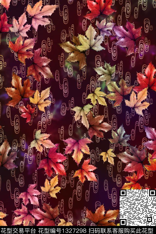 纸印花女装旗袍数码印花华亿平台下载（图片编号: 1327298） - 瓦栏（Walan）