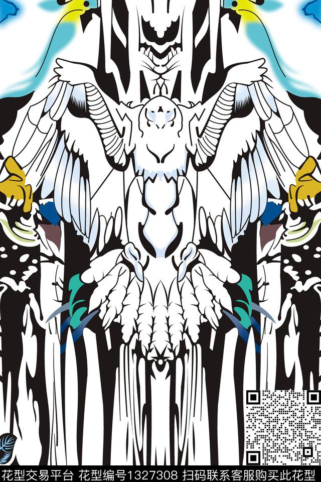 水彩水墨风油画华亿平台数码印花华亿平台下载（图片编号: 1327308） - 瓦栏（Walan）