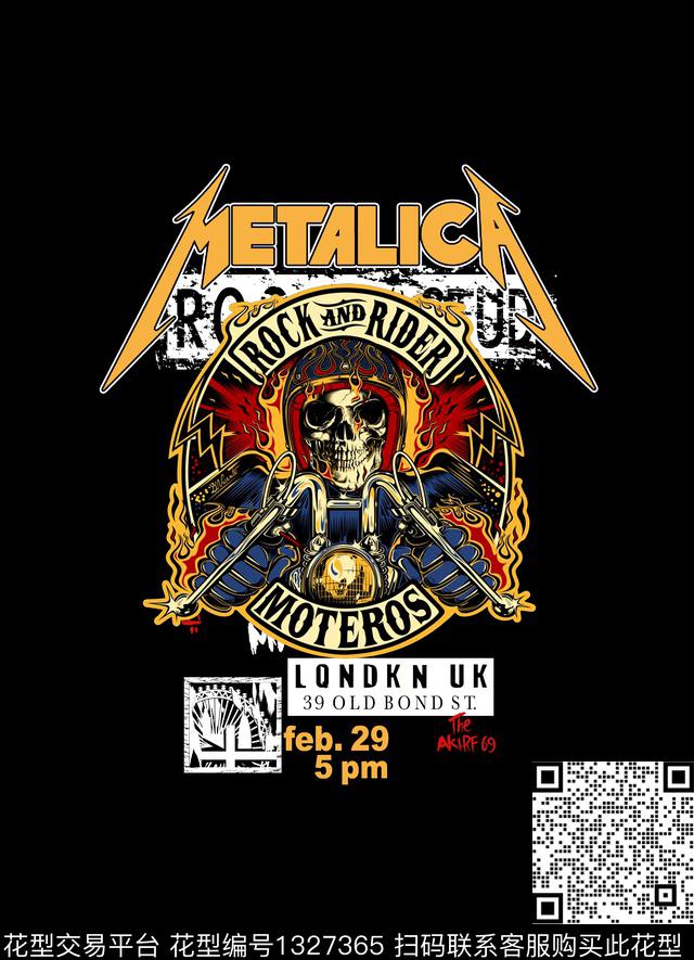 复古边框丝带骑士头盔摩托车骷髅头数码印花华亿平台下载（图片编号: 1327365） - 瓦栏（Walan）