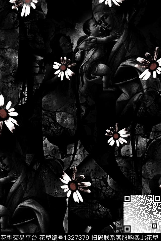 几何男装大牌风数码印花华亿平台下载（图片编号: 1327379） - 瓦栏（Walan）