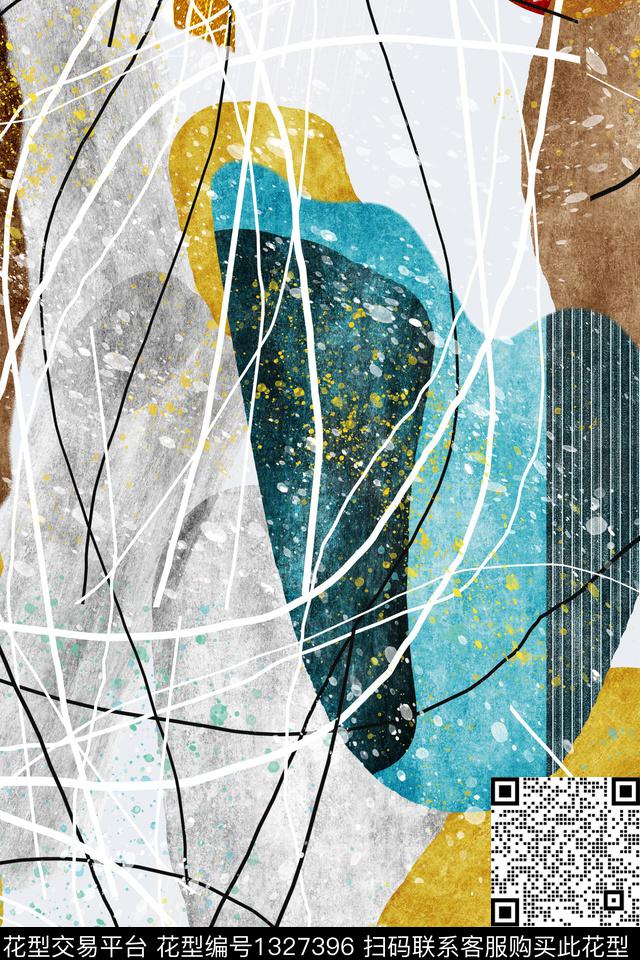 肌理几何男装数码印花华亿平台下载（图片编号: 1327396） - 瓦栏（Walan）