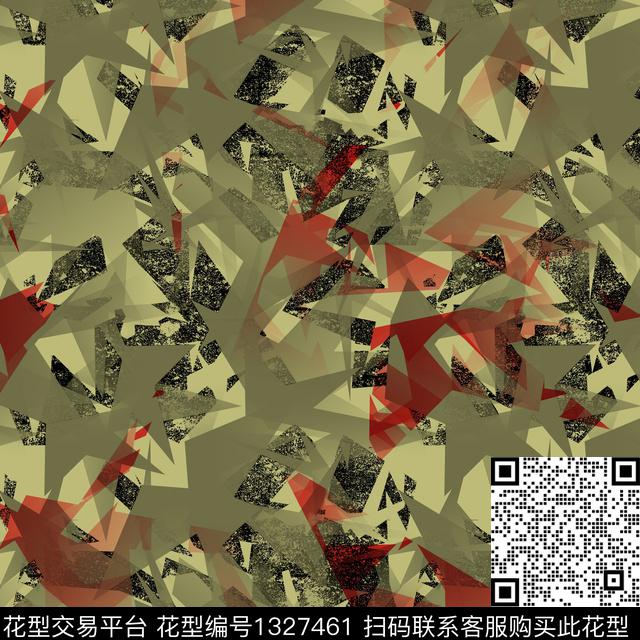 三角形几何抽象男装传统印花华亿平台下载（图片编号: 1327461） - 瓦栏（Walan）