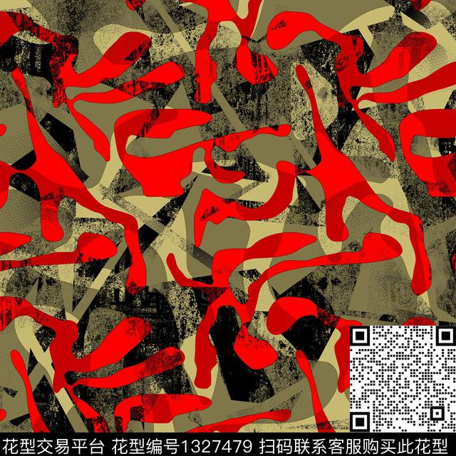 纸印花几何男装传统印花华亿平台下载（图片编号: 1327479） - 瓦栏（Walan）