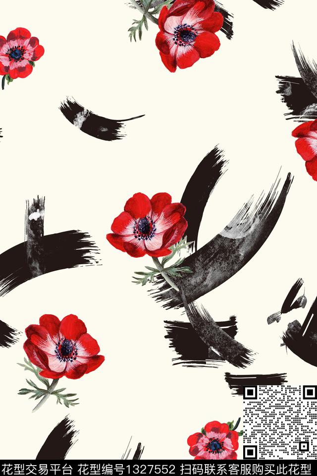 绿植树叶花卉数码印花华亿平台下载（图片编号: 1327552） - 瓦栏（Walan）