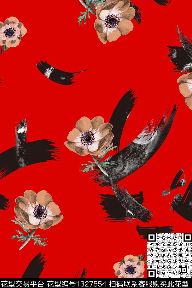 绿植树叶沙滩花卉数码印花华亿平台下载（图片编号: 1327554） - 瓦栏（Walan）