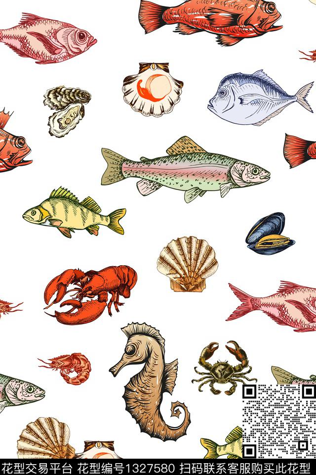 大牌风鱼海洋数码印花华亿平台下载（图片编号: 1327580） - 瓦栏（Walan）