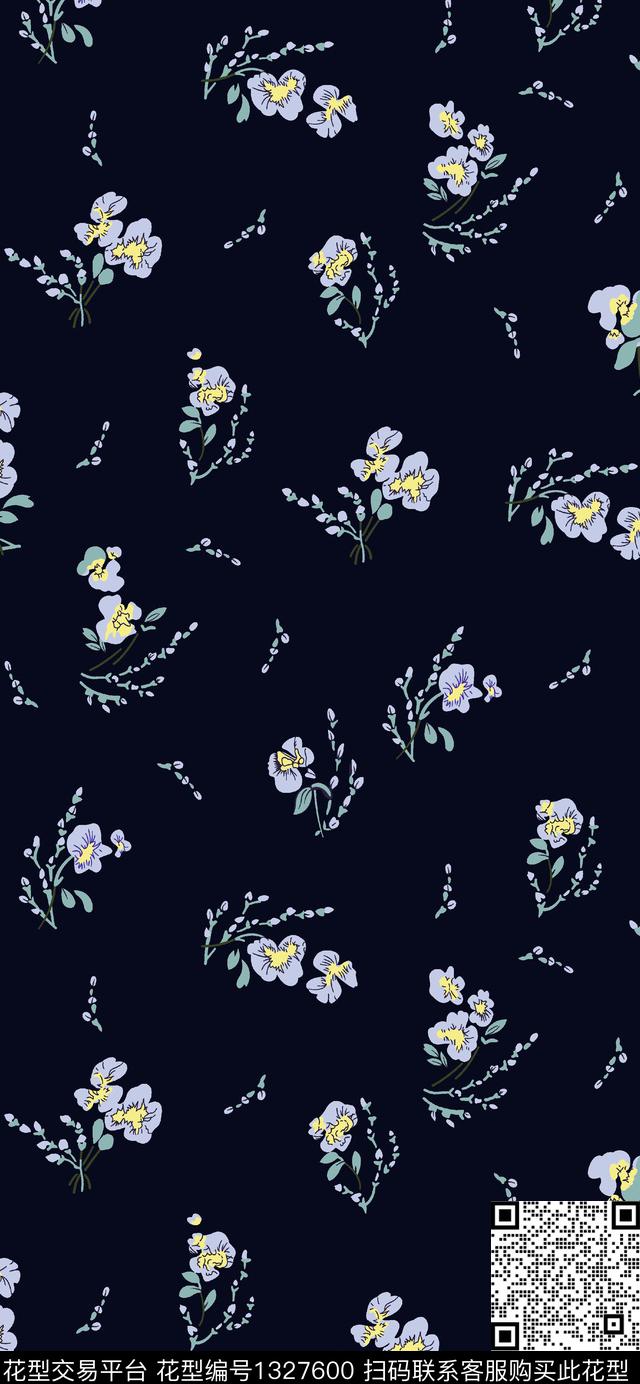 花卉大牌风传统印花华亿平台下载（图片编号: 1327600） - 瓦栏（Walan）