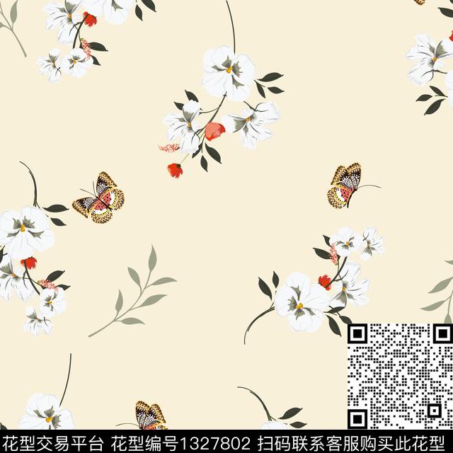 花卉绿植绿植树叶传统印花华亿平台下载（图片编号: 1327802） - 瓦栏（Walan）