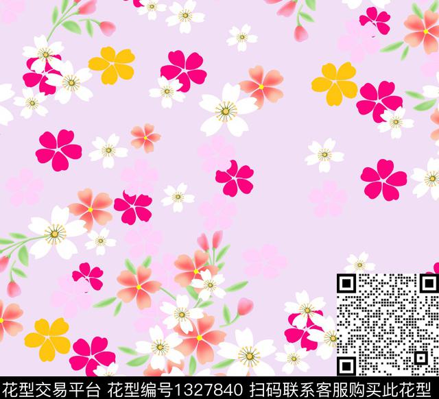 花卉绿植树叶花蕊传统印花华亿平台下载（图片编号: 1327840） - 瓦栏（Walan）