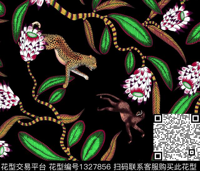 男装满版花民族花卉动物数码印花华亿平台下载（图片编号: 1327856） - 瓦栏（Walan）