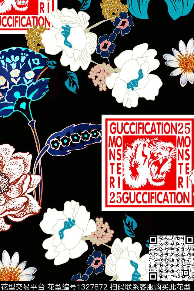 民族花卉女装花卉传统印花华亿平台下载（图片编号: 1327872） - 瓦栏（Walan）