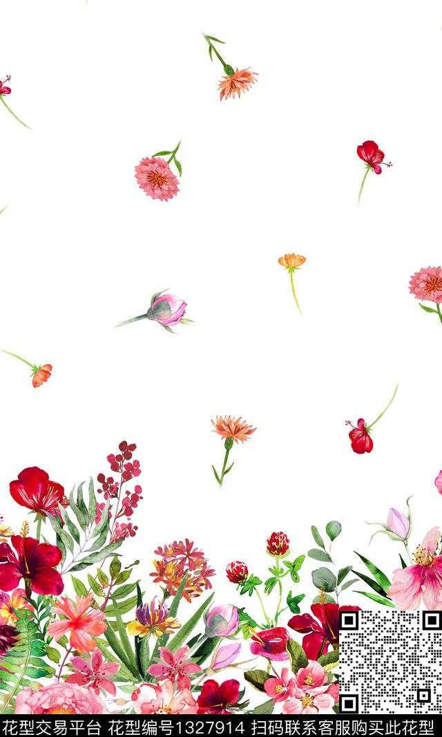 定位花床品花卉数码印花华亿平台下载（图片编号: 1327914） - 瓦栏（Walan）