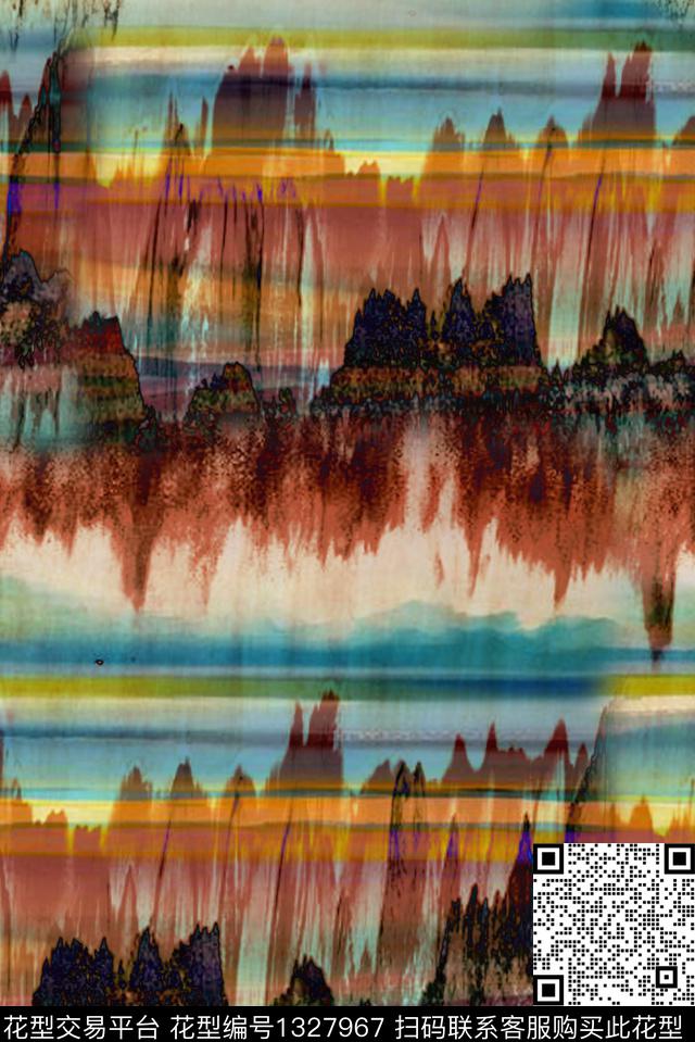 肌理扎染华亿平台男装数码印花华亿平台下载（图片编号: 1327967） - 瓦栏（Walan）