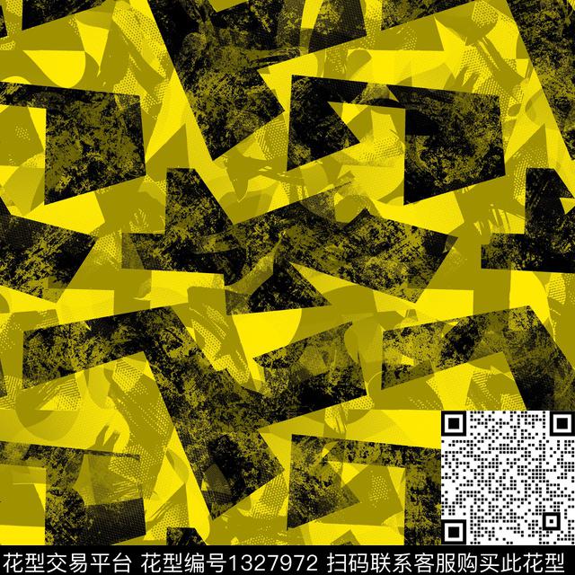 纸印花几何抽象男装传统印花华亿平台下载（图片编号: 1327972） - 瓦栏（Walan）