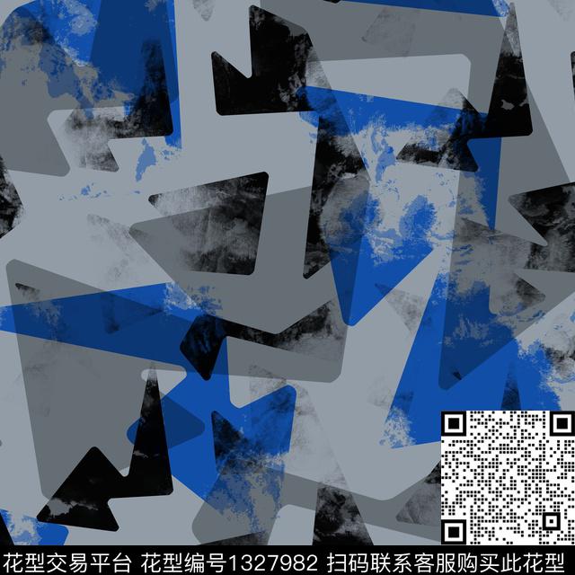 纸印花几何抽象男装传统印花华亿平台下载（图片编号: 1327982） - 瓦栏（Walan）