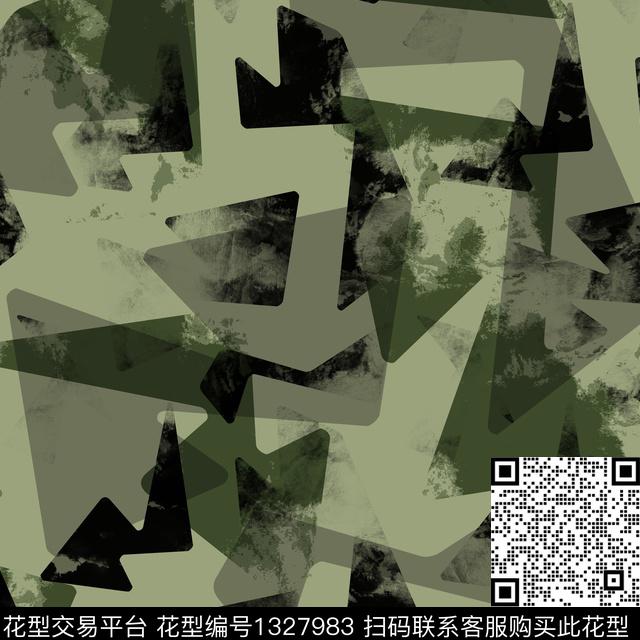 纸印花几何抽象男装传统印花华亿平台下载（图片编号: 1327983） - 瓦栏（Walan）