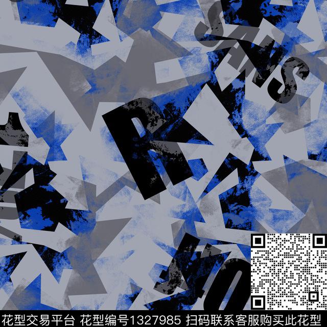 纸印花几何抽象男装传统印花华亿平台下载（图片编号: 1327985） - 瓦栏（Walan）