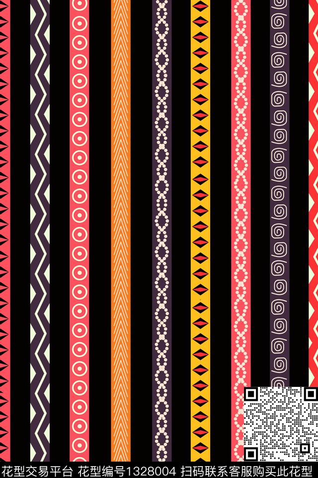 线条几何链条传统印花华亿平台下载（图片编号: 1328004） - 瓦栏（Walan）